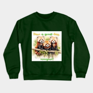 Red pandas smile Crewneck Sweatshirt